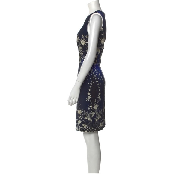 Roberto Cavalli Floral & Star Printed Jersey Dress Size 2 - Picture 5 of 7